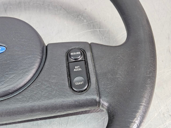 1987-89 Mustang Fox Body 2 Spoke Steering Wheel, Black, Nice - OEM3