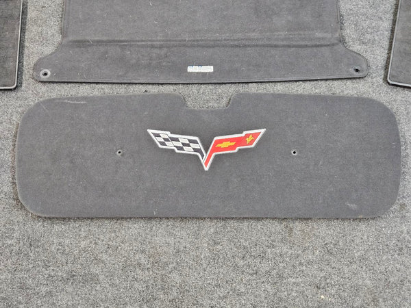 2005-13 C6 Corvette Convertible Rear Trunk Hatch Carpet Panel Set - OEM7