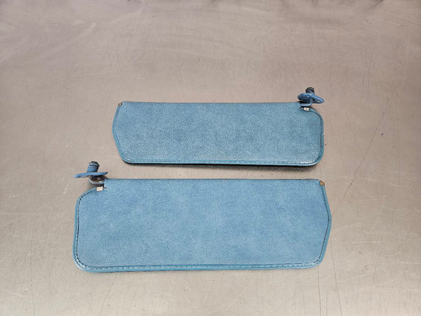 1973-87 Chevy Truck Blue Vinyl Sun Visor Pair, LH / RH - OEM7