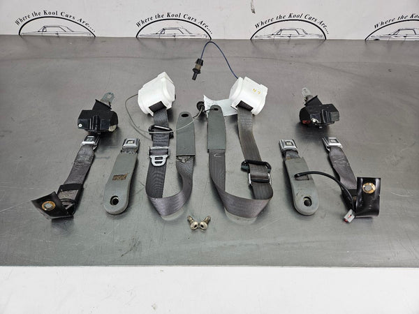 1987-93 Mustang Fox Body Coupe Hatchback Full Seat Belt / Buckle Set, Gray - OEM0