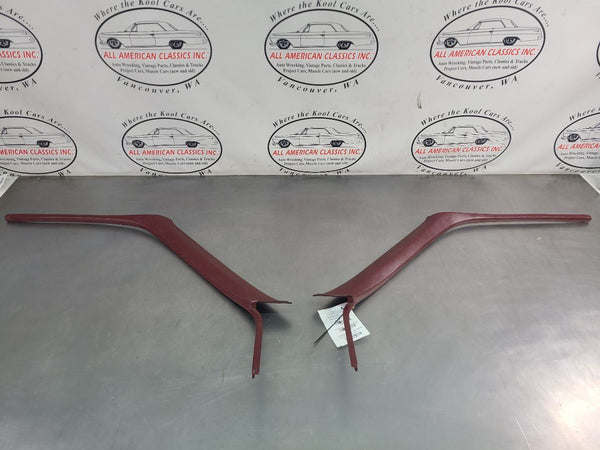 1988-94 GMC Chevy Truck Interior Headliner / Windshield A-Pillar Trim Panel, Red0