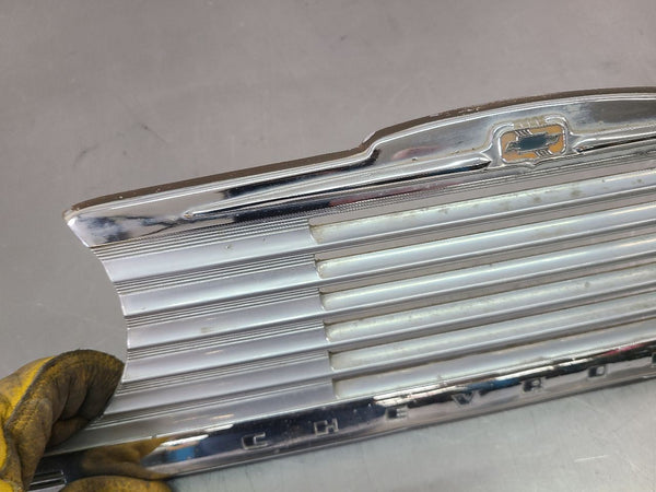 1947-48 Chevy Front Center Dash Trim / Radio Speaker Grille Cover, OEM GM12