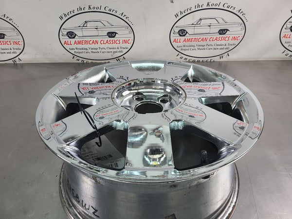2002-03 Ford Thunderbird Aluminum Chrome 7 Spoke Wheel, Factory, 17x7.5 - OEM9