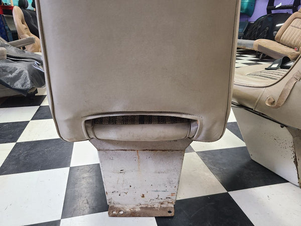 1971-77 Dodge Van, Ramcharger, Low Back Bucket Seat Pair w/ Bases, Nice! - OEM13