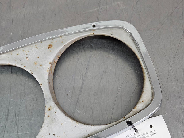 1965 Ford Galaxie Headlight Lamp Surround Bezel Trim, Chrome, Right Passenger RH10