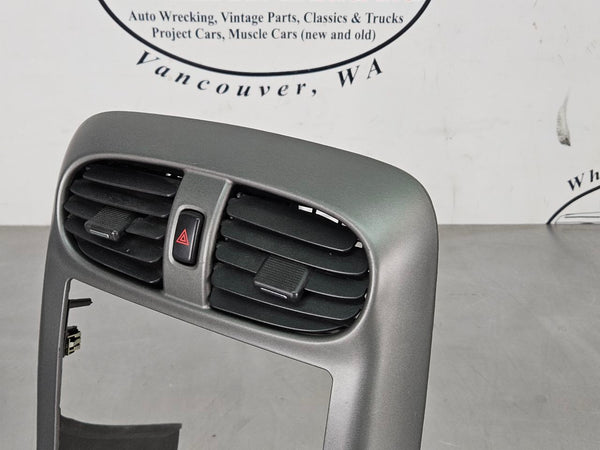 2005-13 C6 Corvette Center Console Dash Radio Trim Surround Bezel, Silver - OEM2