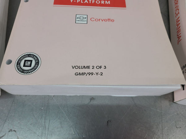1999 Corvette Complete 3 Piece Extended Service Manual Book Set 4