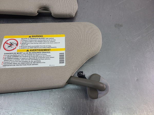 2004-05 Cadillac XLR Front Sun Visor Pair, Left / Right, Shale - OEM8