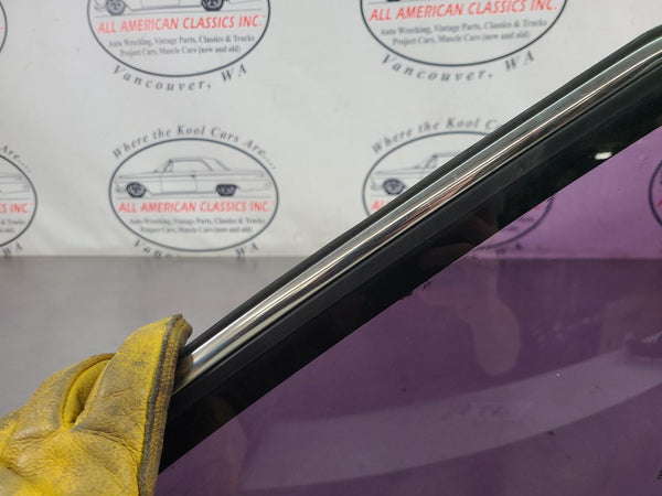 1995-96 Chevy Impala SS LH Left Side Rear Quarter Glass, Chrome Trim - OEM4