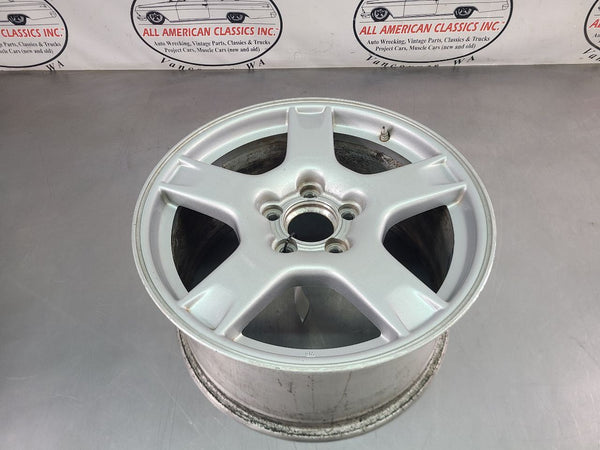 1997-04 C5 Corvette Aluminum 5 Spoke Wheel, Silver QF3, Front 17x8.5, OEM 0