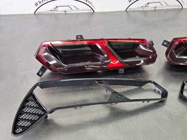 2014-19 C7 Corvette Rear Tail Light Lamp Pair, Tinted / Smoked - OEM8