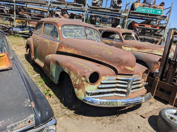 1948 Chevy 2-Door Sedan Quarter Panel Belt Moulding Pair, LH/RH, Left, Right OEM22