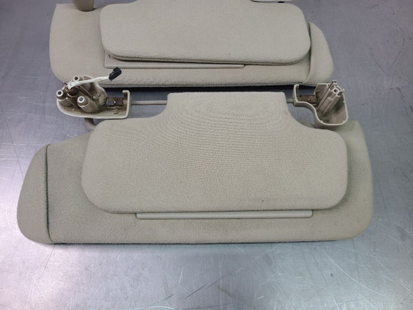 2002 GMC Denali, Sierra, Front Sun Visor Pair, RH/LH, Gray, w/ Lights - OEM12