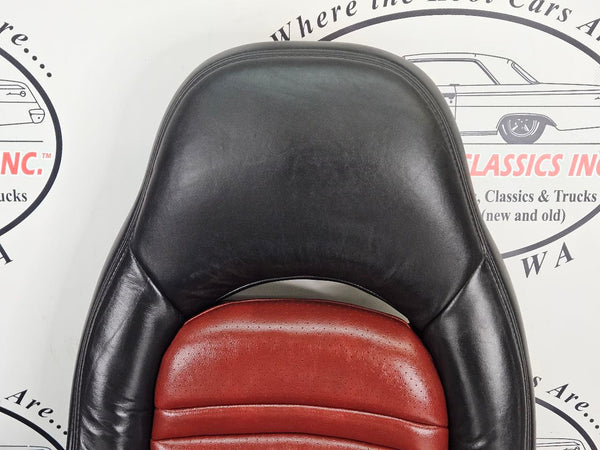 1997-04 C5 Corvette Sport Seat Pair, Black and Red, Right / Left - OEM6