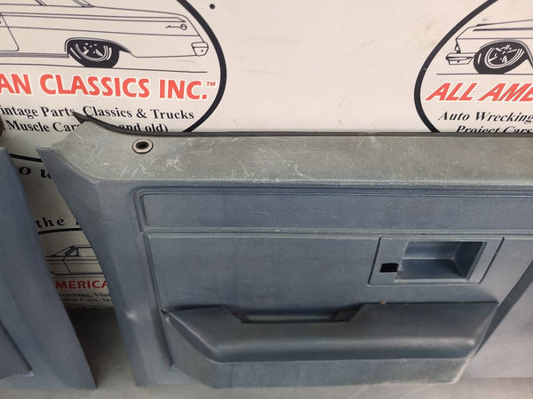 1981-91 Chevy GMC Suburban Power Door Trim Panel Full Set, Blue - OEM6