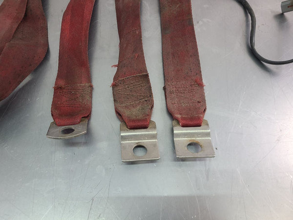1978-79 Ford Bronco Front / Rear Seat Belt / Buckle Set, Red - OEM15