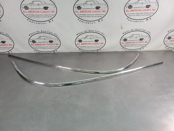 1948 Chevy 2-Door Sedan Quarter Panel Belt Moulding Pair, LH/RH, Left, Right OEM0