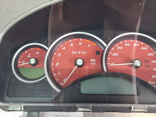 2004-06 GTO Instrument Cluster Assembly w/ Red Gauges, 190k Miles! - OEM2