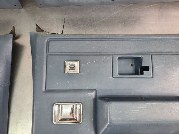 1981-91 Chevy GMC Suburban Power Door Trim Panel Full Set, Blue - OEM10