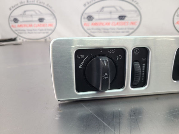 2002-05 Ford Thunderbird Front Dash Bezel Insert Set, Silver, w/ Buttons - OEM1