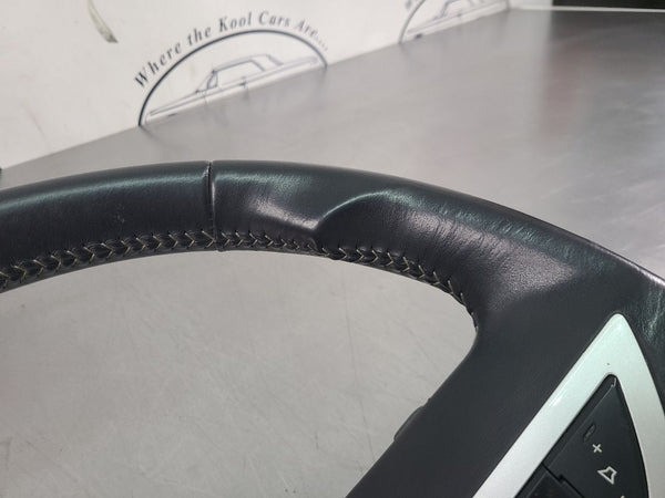2010 Camaro Factory Black Leather Steering Wheel w/ Silver Accent - OEM4