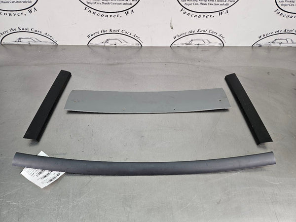 1987-93 Mustang Fox Body Headliner Trim Bezel Moulding 4 Piece Set, Black / Gray0