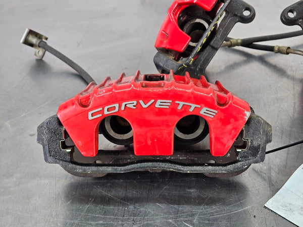1997-04 C5 Corvette Factory PBR Brake Caliper Set, Front and Rear, Red - OEM1