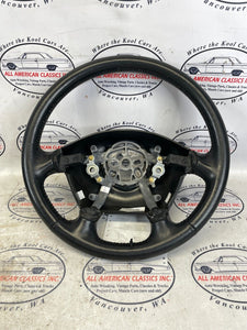 1999-2004 C5 Corvette Steering Wheel - No Horn Button - Black - 39K - OEM