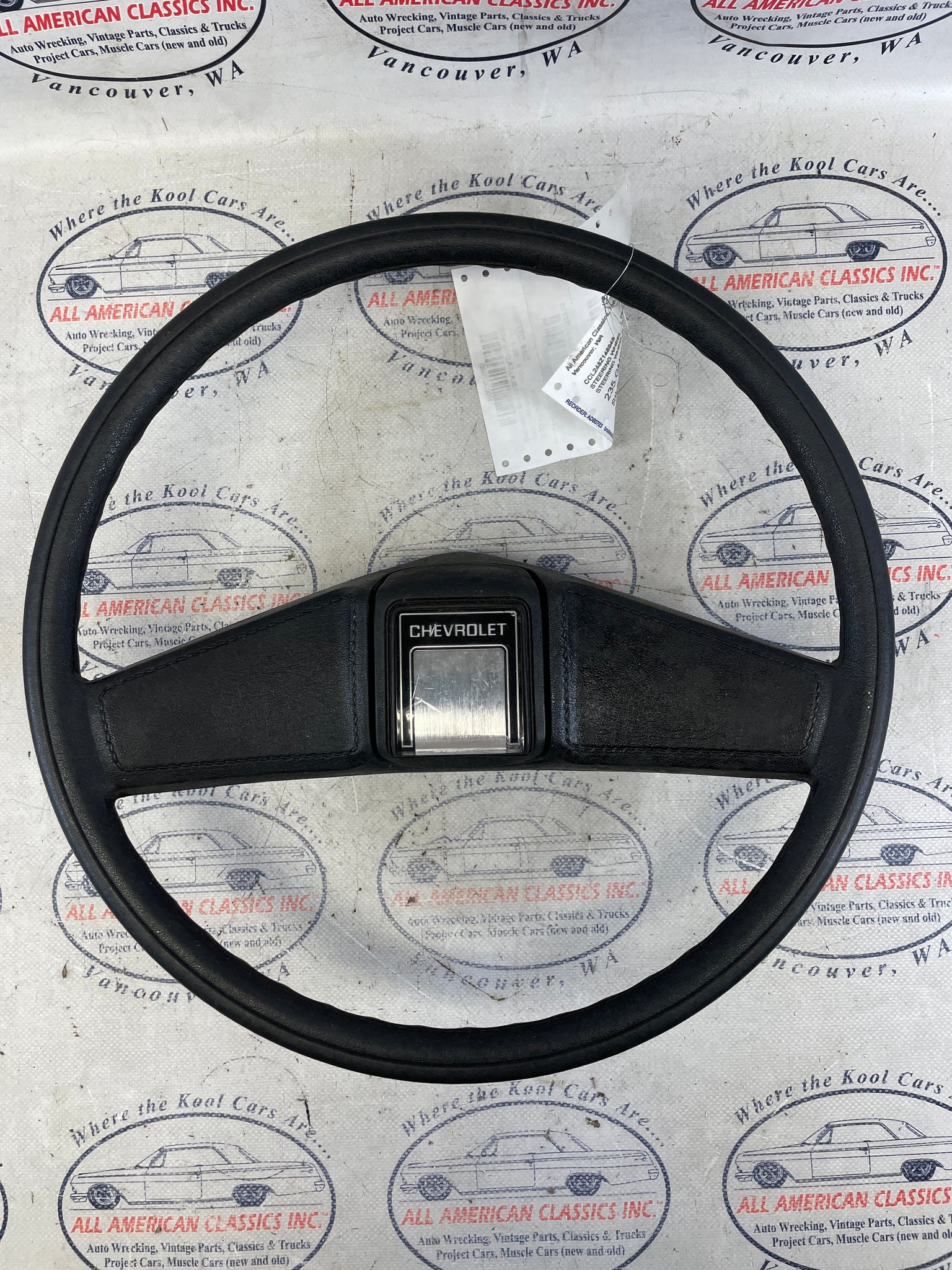 1978 Chevrolet C20 Steering Wheel - Black, Leather - OEM